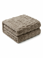 The Driftwood Ruched Faux Fur Throw
