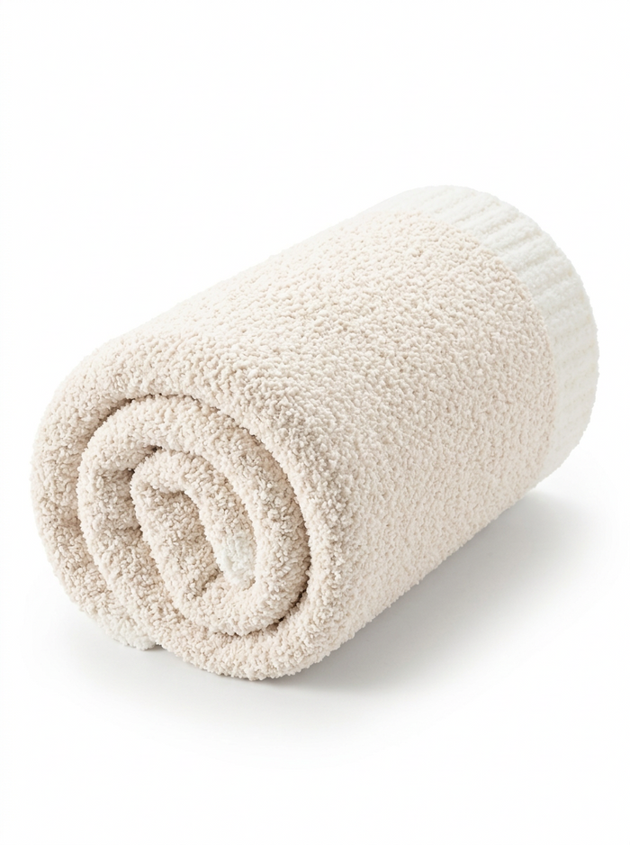 Luxe Feather Knit Blanket