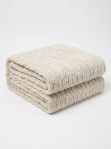 The Tusk Ruched Faux Fur Throw