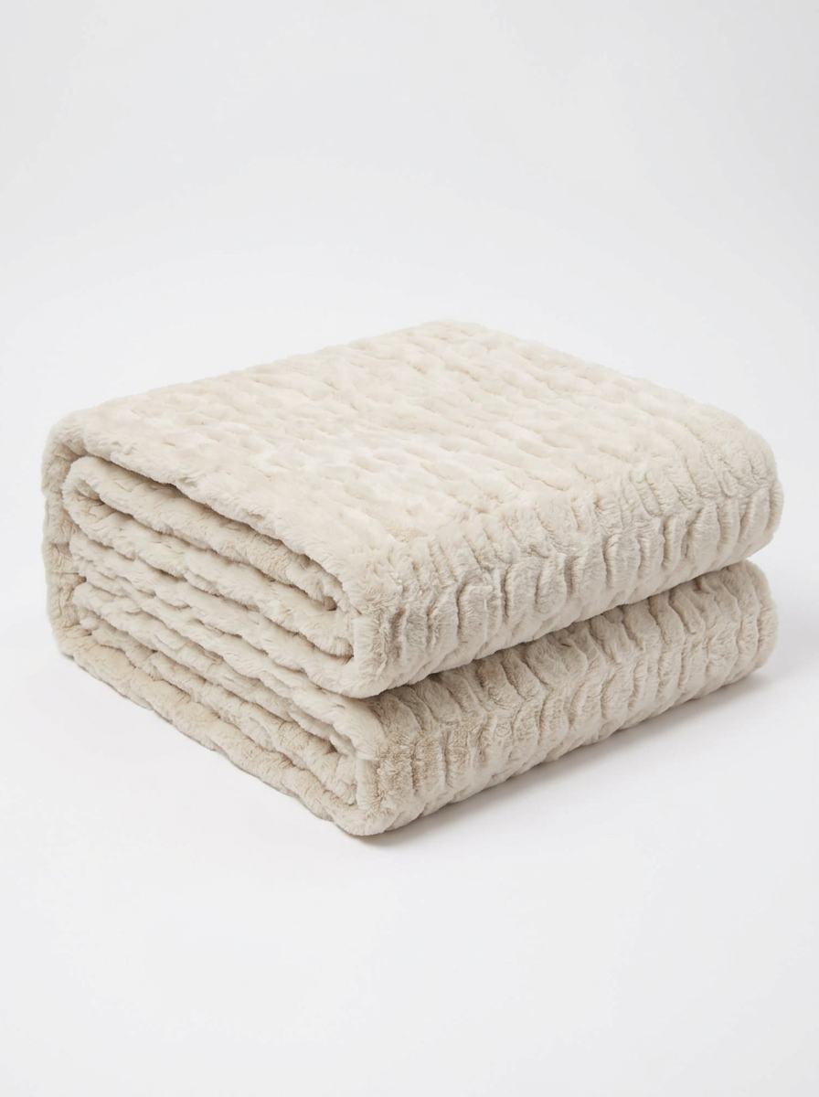 The Tusk Ruched Faux Fur Throw
