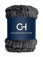 The Smoke Ruched Faux Fur Throw
