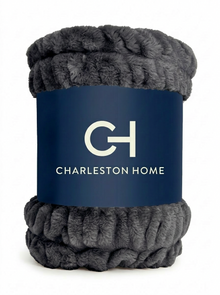 The Smoke Ruched Faux Fur Throw